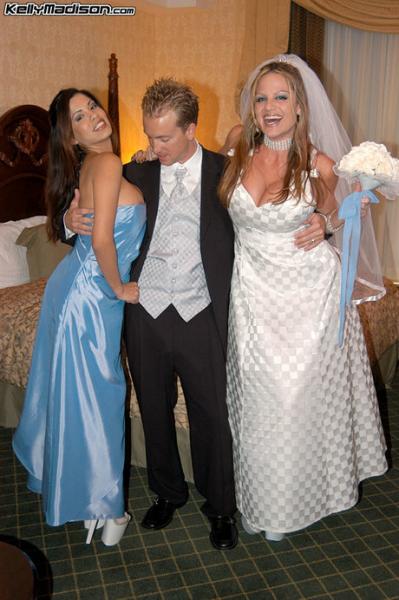 Latina bridesmaid Alexis Amore stroking Ryan's boner on his wedding 67173009